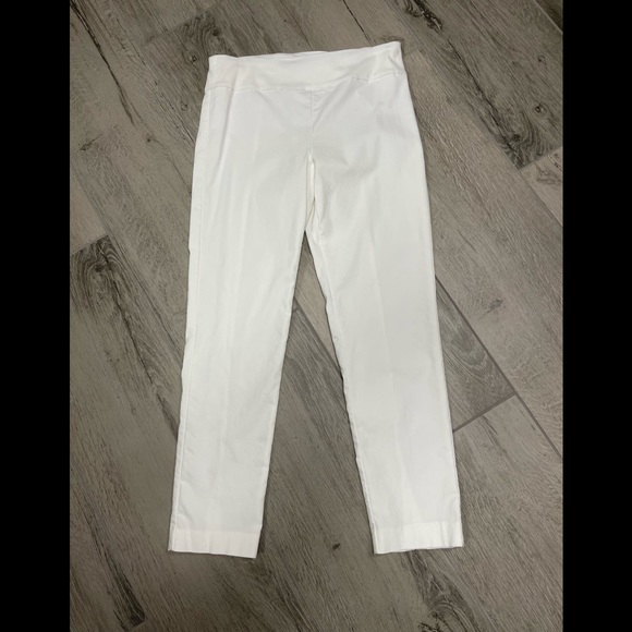 Elliott Lauren Control Stretch Pull-On Ankle Pants with Back Slit Detail - Picture 1 of 3